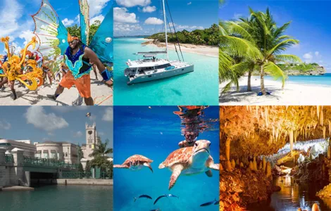 Voyage à la Barbade : image, photo représentant Carlisle Bay, Harrison's Cave, Bridgetown, Paynes Bay, Croisière en Catamaran.