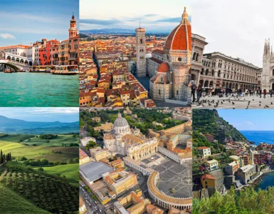 Voyager en Italie : image, photo représentant les villes à visiter en Italie : Rome, Venise…